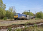 CONNEX  185 516 kommt am 16.04.2007 mit einem Kokszug in den Bahnhof Sahlwerke Bremen fefahren.
