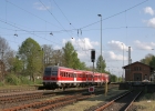 614 056 erreicht am 18.04.07 den Bahnhof Eystrup.