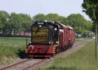 Mit einem Fotogüterzug zwischen Bruchhausen-Vilsen und Berxen.