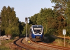 Am Abend des 23.06.08 fährt NWB VT 721 in Bremen-Farge ein.