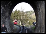 Im Thumkuhlenkopftunnel - Andreas flüchtet und Thorsten sucht einen neuen Fotopunkt.