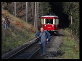 Am Thumkuhlenkopftunnel. Malte zieht den T1 den Berg rauf.
